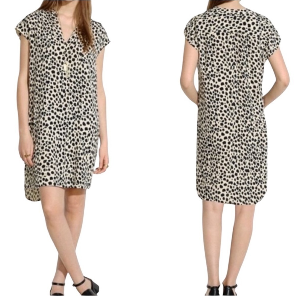 Madewell Morningside Leopard Print Shift Dress Size: L